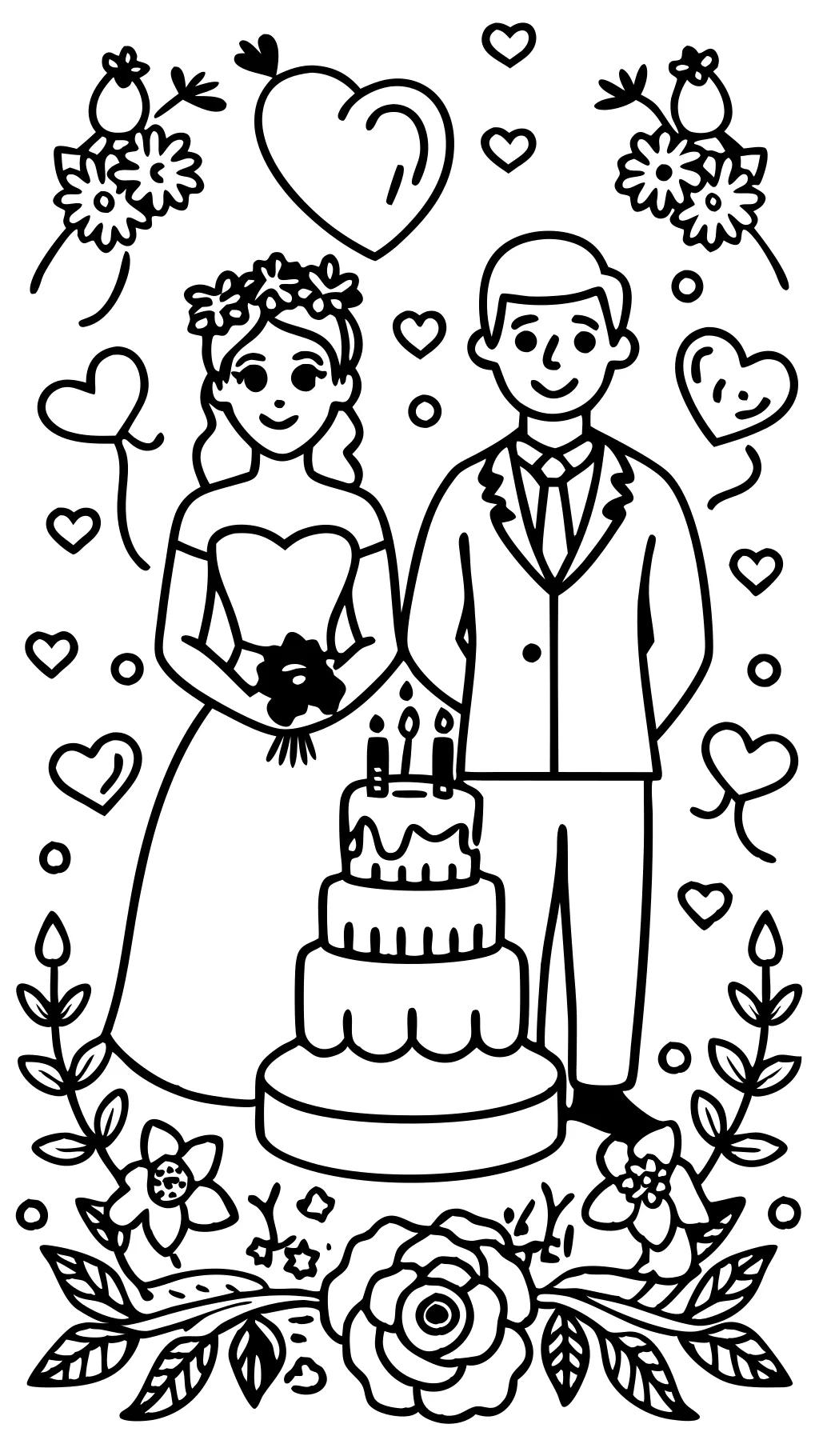 coloring pages wedding